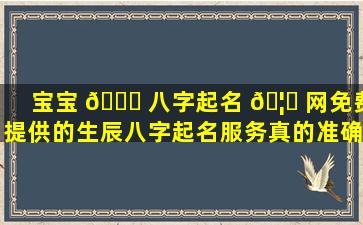 宝宝 🕊 八字起名 🦋 网免费提供的生辰八字起名服务真的准确吗